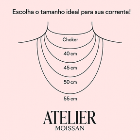 Colar Inspiração Pandora Prata 925 45cm - Elos Entrelaçados com Zircônias